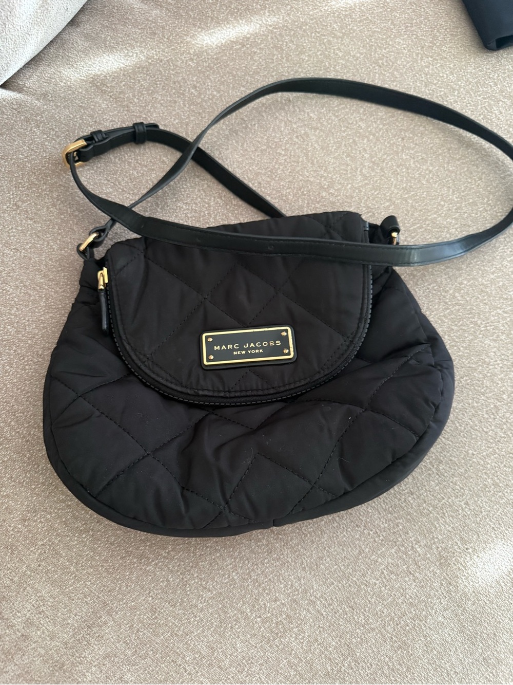 Marc Jacobs Black Quilted Crossbody Bag